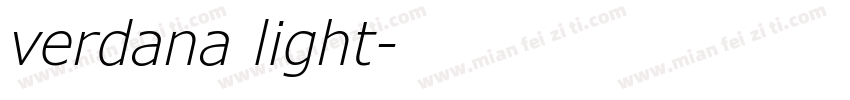 verdana light字体转换